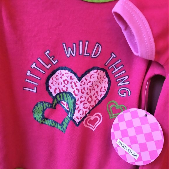 Onsie type Baby sz 3-6 m set Wild Thing Love Girl jumpsuit NWT CUTE - Picture 4 of 4